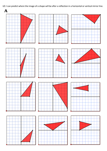 Drawing Lines Of Reflection : Reflection mirror lines by rjsenior teaching resources