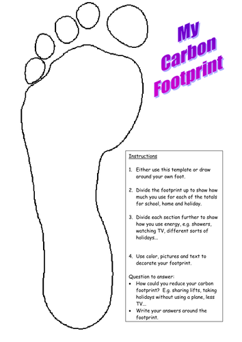 Worksheets Carbon Footprint Worksheet carbon footprint by mrswolsey teaching resources tes