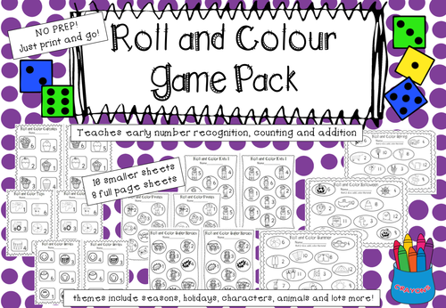 Roll and Colour Game Pack