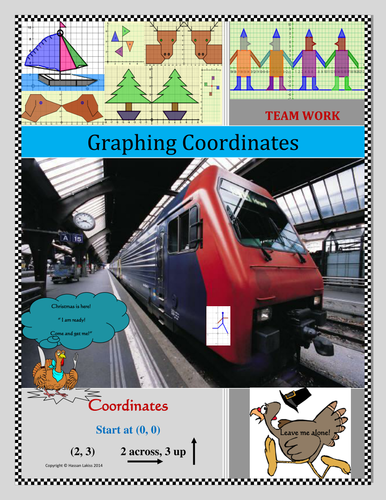 Graphing Coordinates 10Activities/Tasks leading to mystery pictures with answers