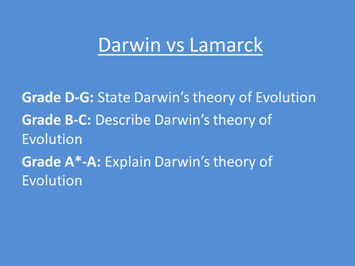 GCSE Theories of evolution