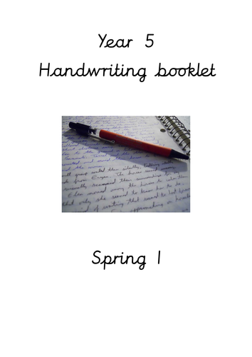 Year 5 Handwriting and Spelling booklet