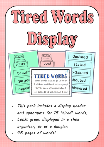 'Tired Words' Synonym Display