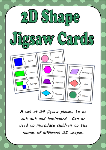 2D Shape Matching and Jigsaw Cards