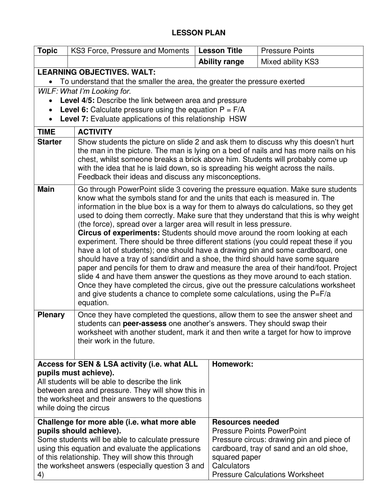 KS3 Pressure Points