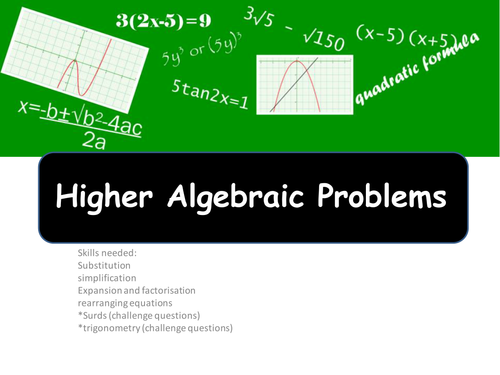 Higher Algebraic Problems