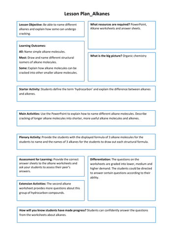 Chemistry: Alkanes