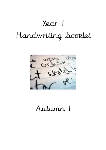 Year 1 Handwriting and Spelling booklet