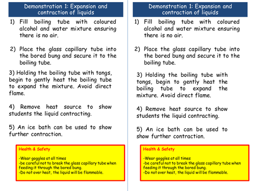 Expansion of liquids: Galileo's Thermometer 