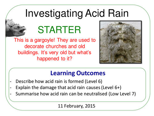 Year 7: Acid Rain (Understanding Chemical Changes 7.4)