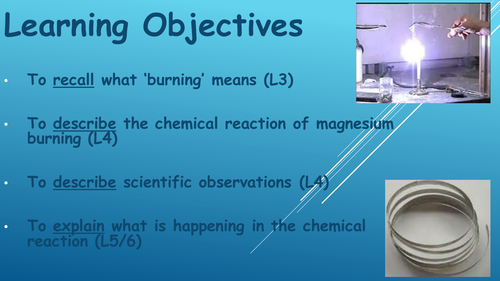 7F Combustion (Simple Chemical Reactions)
