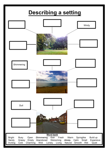 Complete Lesson - Year5 Describing a setting - Word Level
