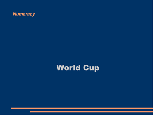 World Cup - Data Handling Lesson