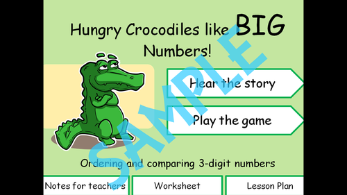 Comparing numbers with Christopher the Crocodile.