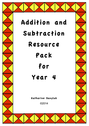 Addition & Subtraction Resource Pack for Year 4