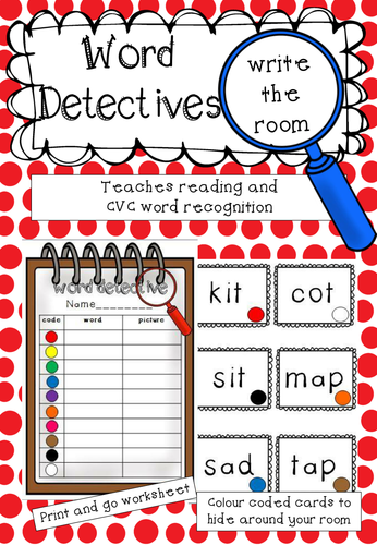 Word Detectives - a write the room activity