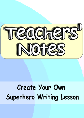 Superhero Writing Lesson. Creative Writing  Big Writing including VCOP, Audience, Purpose, Genre 