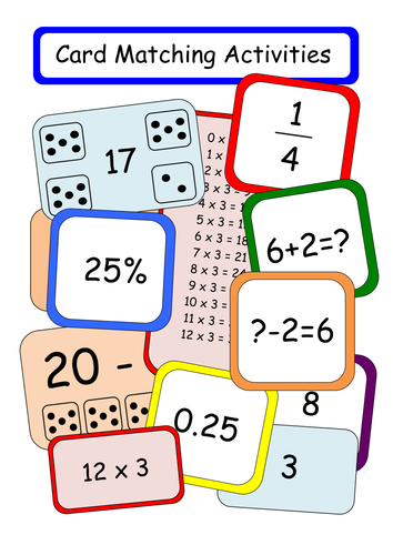 Number Card Matching Activity for KS1 Maths