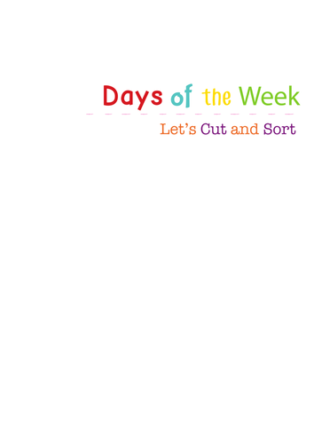Year 1 Spelling: Days of the Week: Worksheets and Activities
