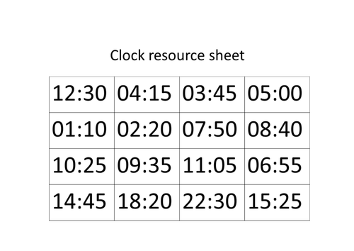 Active maths - Telling the time | Teaching Resources