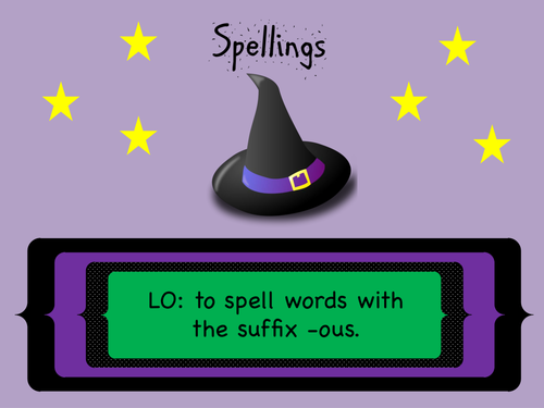 SPaG Year 3 and 4 Spellings: The suffix -ous (where the root word changes)