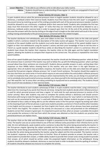 Daily routine and reflexive verbs