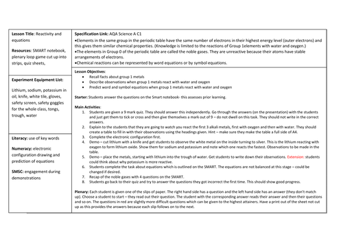 Reactivity and Equations 