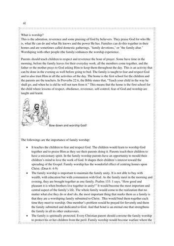 Praise and  worship with questions