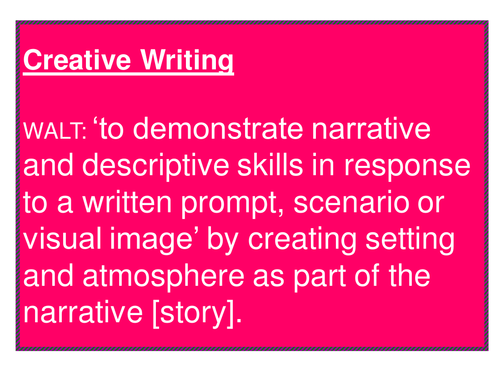Creative writing 3: setting & atmosphere
