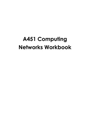 A451 Computing - Networks