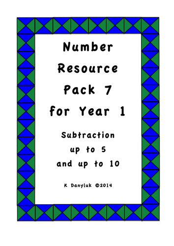 Teaching Number for Year 1 Resources Pack 7