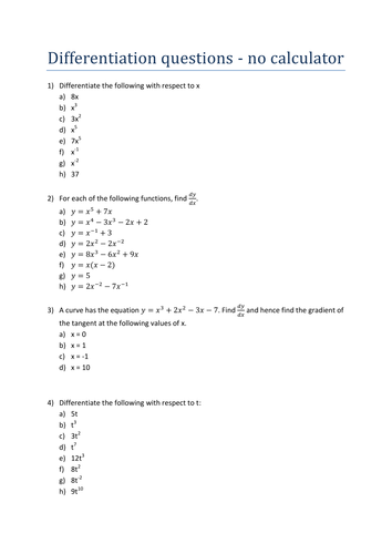 Introduction to Differentiation