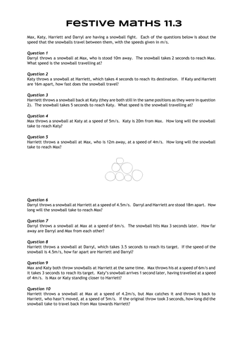 Festive Maths Pack 11