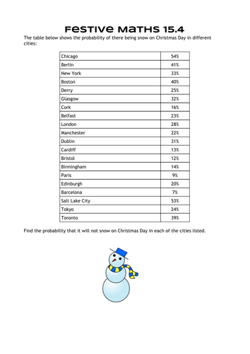 Festive Maths Pack 15