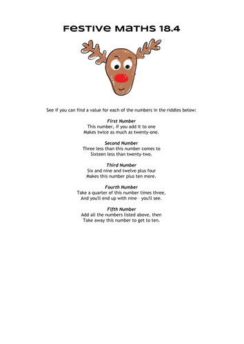 Festive Maths Pack 18
