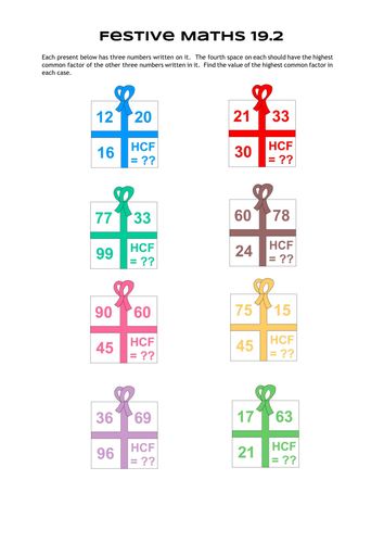 Festive Maths Pack 19
