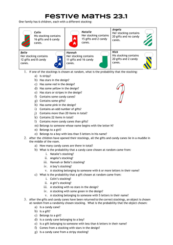 Festive Maths Pack 23