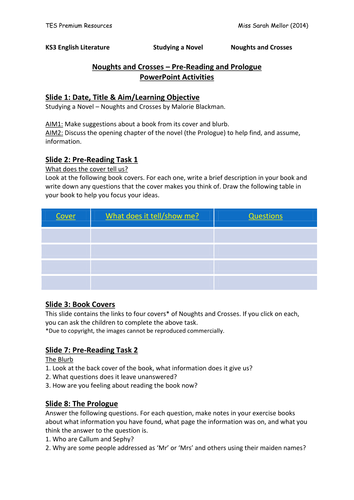 Noughts and Crosses Part 1 - Pre-Reading