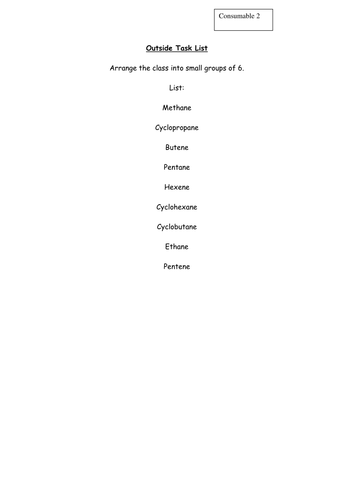 Chemistry - Hydrocarbons - Cycloalkanes