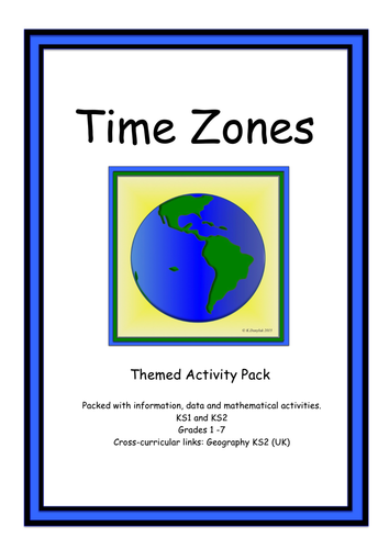 World Time Zones Activity Pack for KS1 & KS2