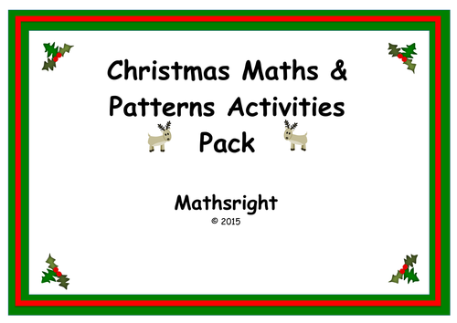 Christmas Maths and Patterns Activities Pack