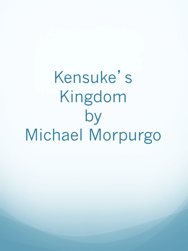 Reading journal activity sheets- Kensuke's Kingdom by Michael Morpurgo