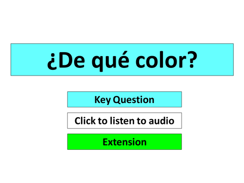 Spanish Lesson - Colours