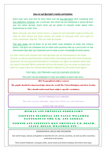 Where in the world is Barnaby Bear?