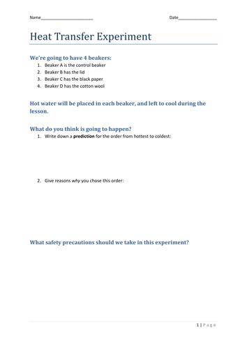 Heat Transfer Experiment