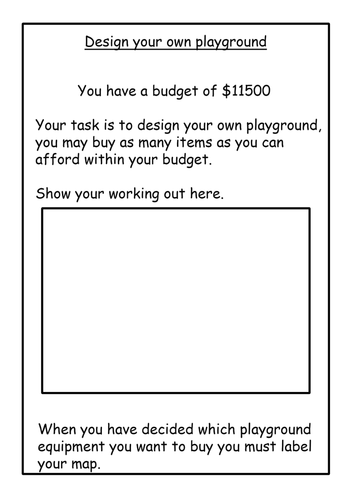 Complete Lesson - 5th Grade - Using Money $ - Design a playground