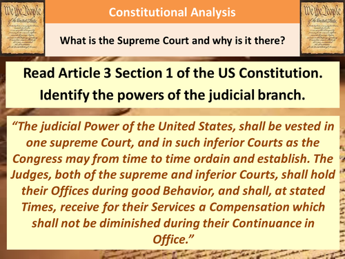 Role of the US Supreme Court Teaching Resources