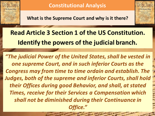 Role of the US Supreme Court