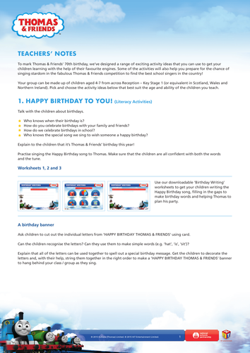 Thomas and Friends Resources and competition