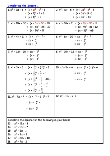 Completing the Square